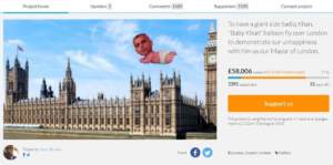 Пользователь, организовавший сбор средств для запуска гигантского шара с изображением Садика Хана над Лондоном, замечен в антисемитских высказываниях в Twitter
